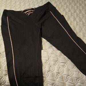 Torrid Active Black Leggings With Lace Up Front Accent Torrid Size 2